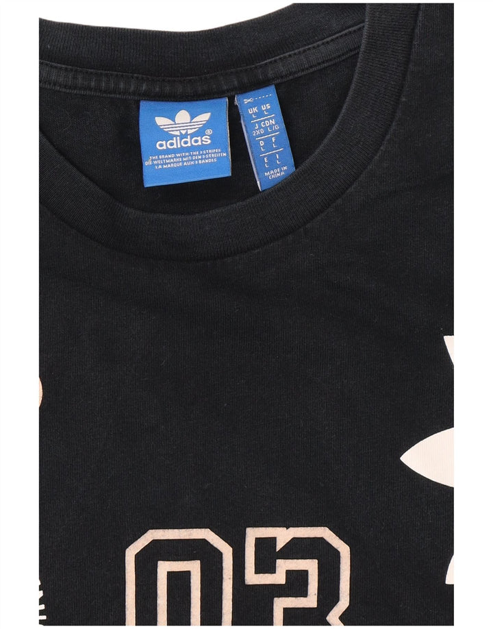 ADIDAS T-shirt graphique pour hommes, grand, bleu marine