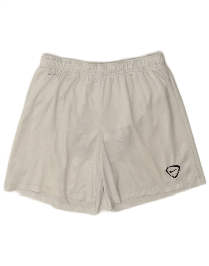 Nike Short de sport Dri Fit Regular pour homme en polyester rayé blanc moyen