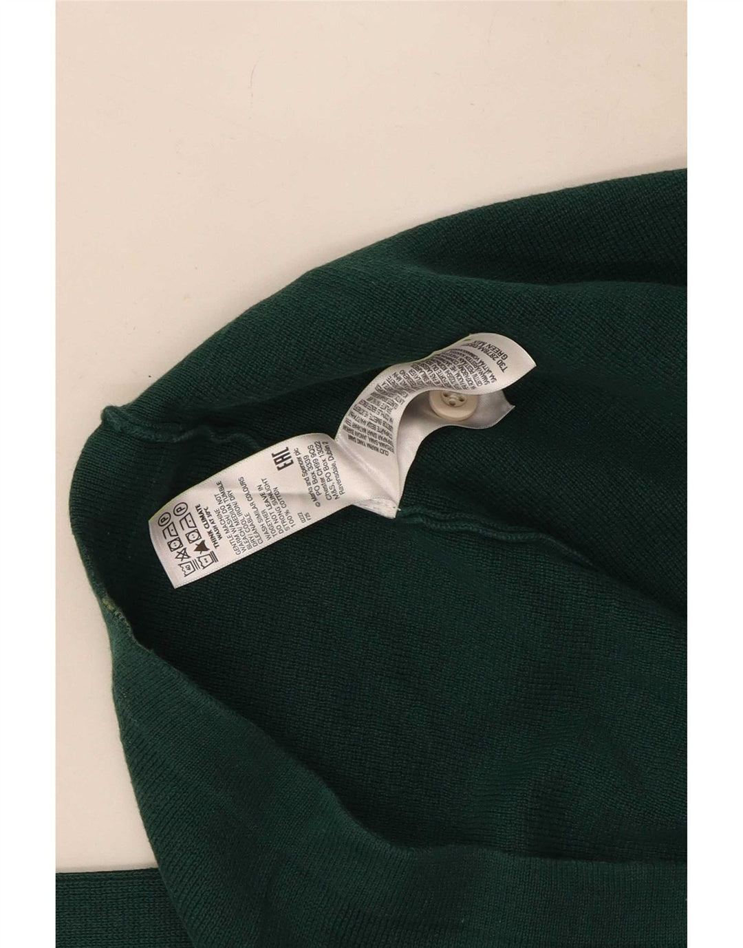 Marks & Spencer Pull à col polo pour homme Petit Vert Colorblock