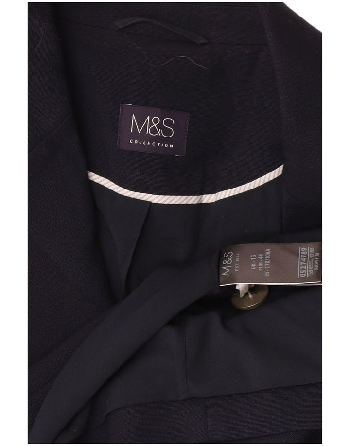 Marks & Spencer Veste blazer double boutonnage pour femme UK 16 Large Bleu marine