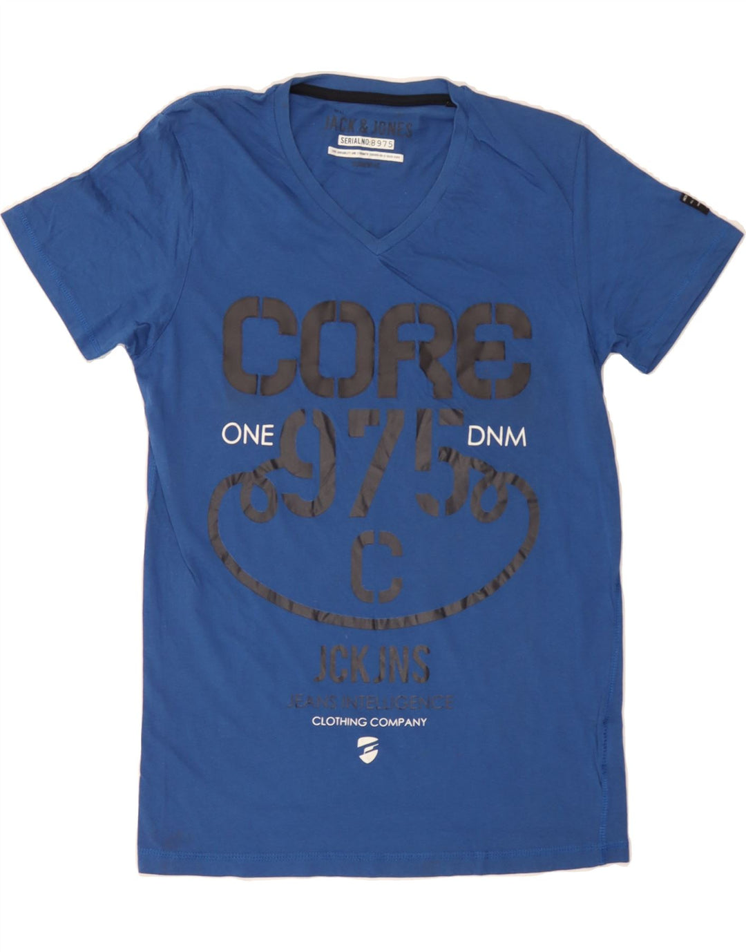 JACK & JONES Mens Graphic T-Shirt Top Medium Blue Cotton Vintage Jack & Jones and Second-Hand Jack & Jones from Messina Hembry 