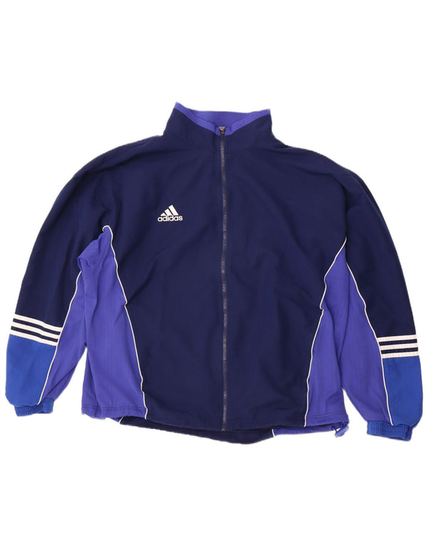Adidas Survêtement complet pour homme UK 48/50 XL Bleu marine Colorblock Polyester