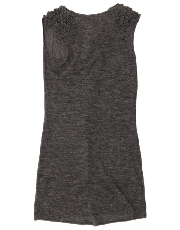 Liu Jo Robe basique sans manches pour femme IT 40 Small Gris Laine