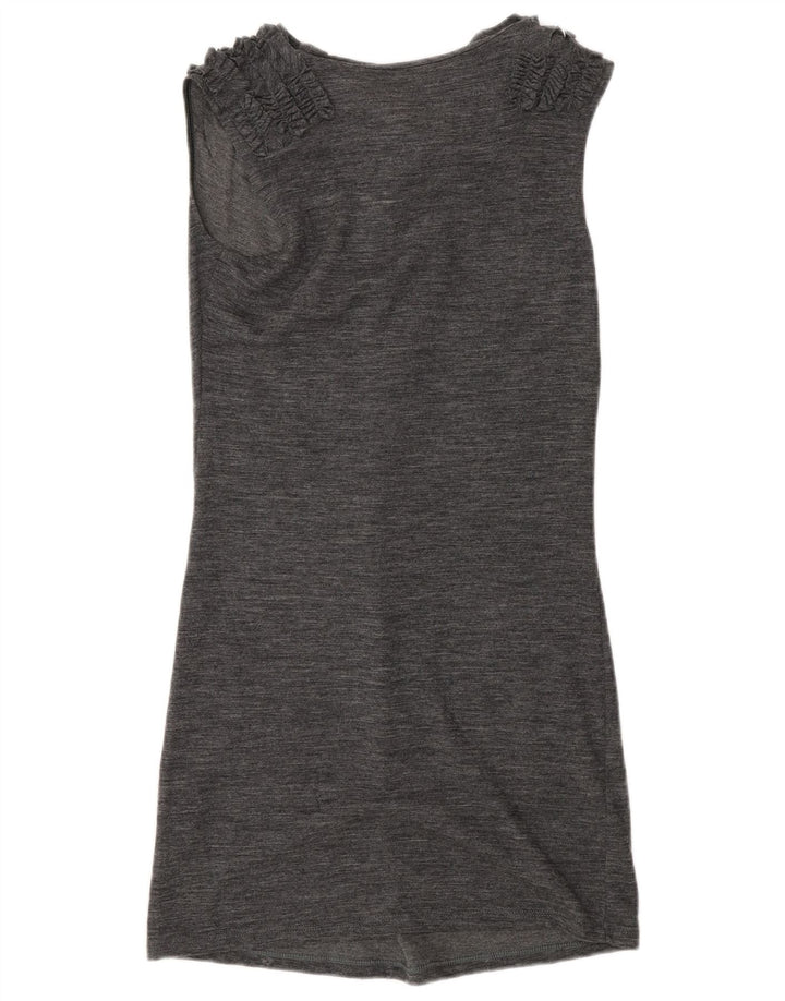 Liu Jo Robe basique sans manches pour femme IT 40 Small Gris Laine