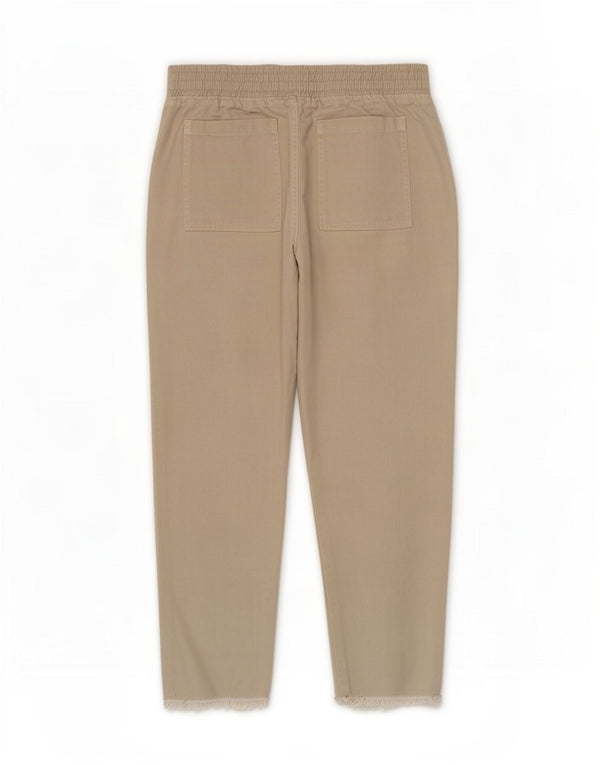 Zara Pantalon court taille haute pour femme Medium W28 L25 Beige
