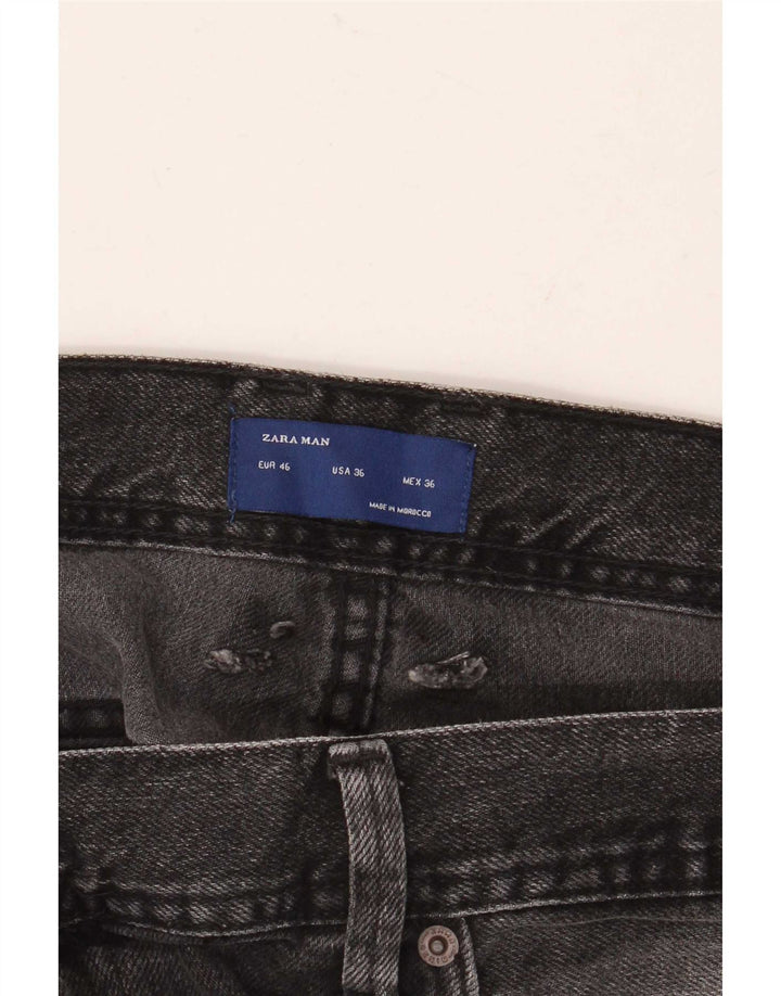 Zara Short en jean pour homme EU 46 XL W36 Gris
