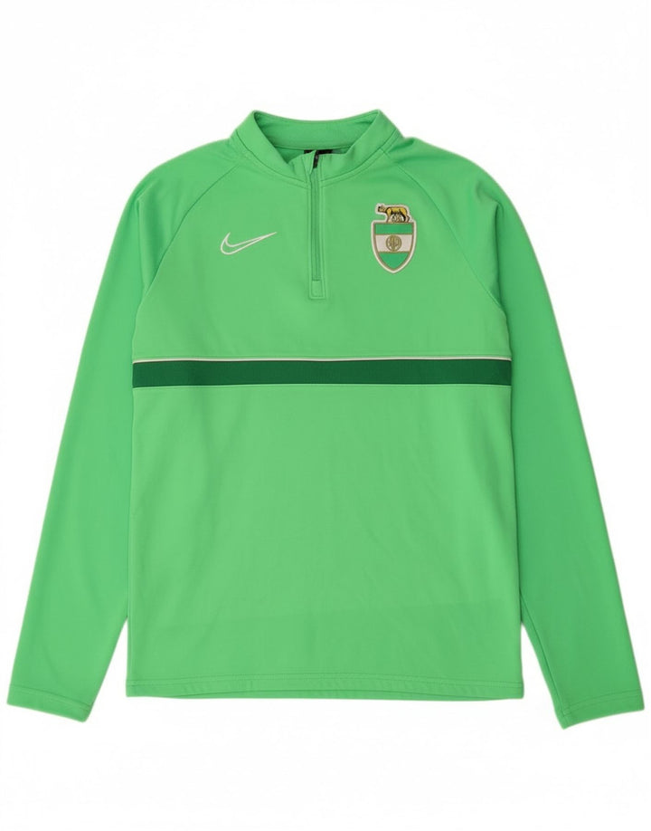Nike Haut de survêtement à col zippé Alba Roma pour garçon 12-13 ans Vert Taille L