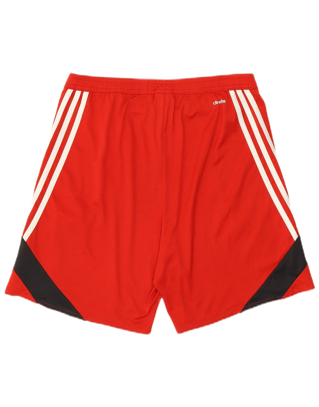 Adidas Short de Sport Climalite Homme Rouge Moyen Polyester Colorblock