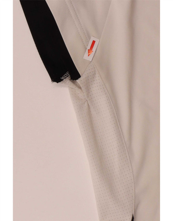 Adidas T-Shirt Femme Top UK 12 Medium Blanc Polyester