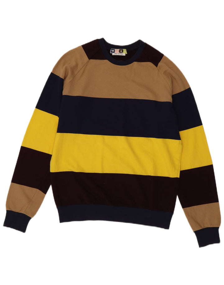MSGM Sweat-Shirt Homme Petit Coton Rayé Multicolore