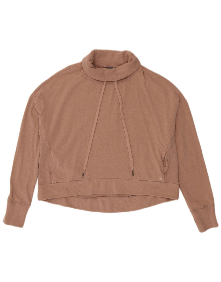 Sweaty Betty Pull surdimensionné à col roulé pour femme Rose moyen 44