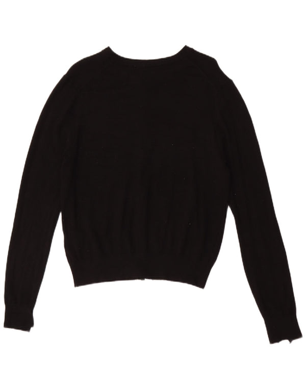 Zara Cardigan Femme Pull UK 12 Medium Noir