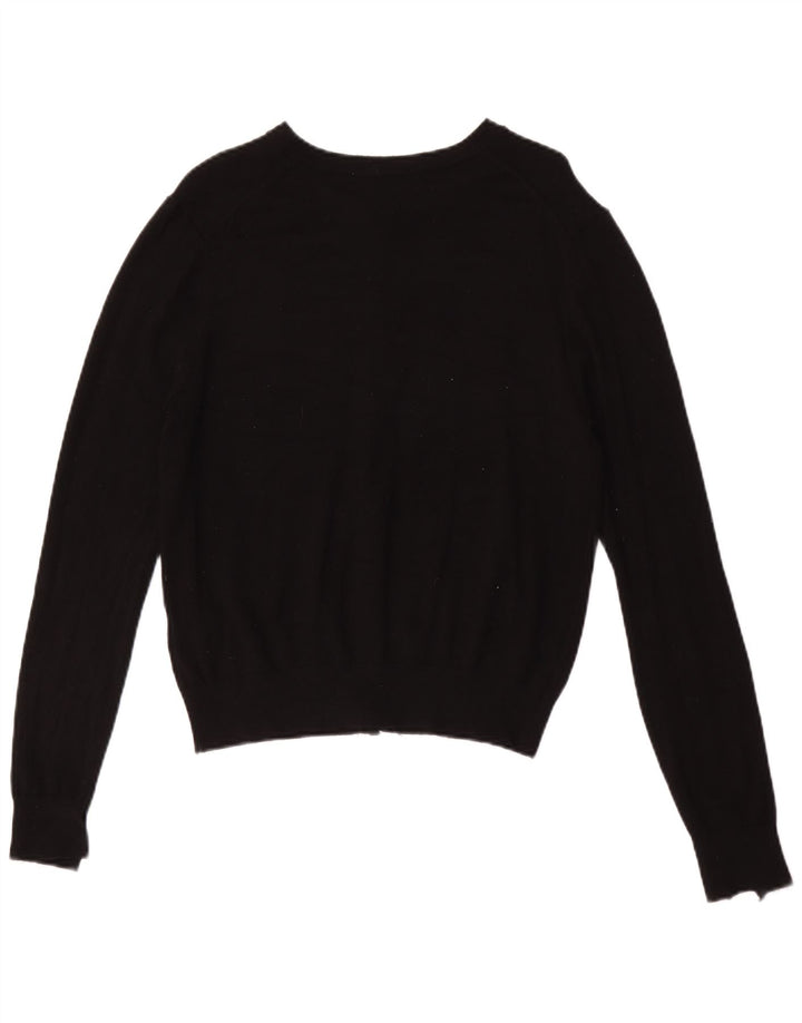 Zara Cardigan Femme Pull UK 12 Medium Noir