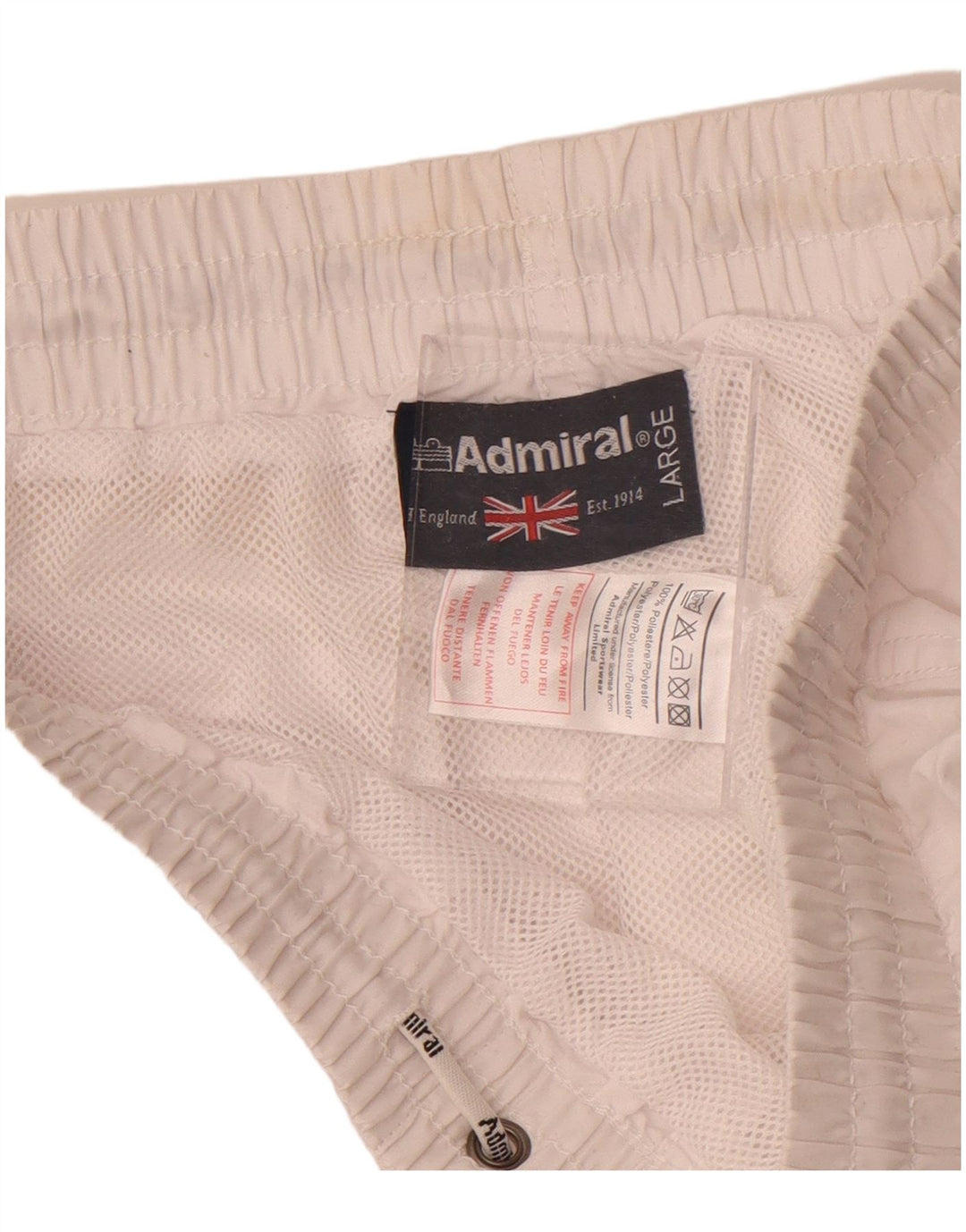 Admiral Maillot de bain graphique pour homme, grand, blanc, polyester