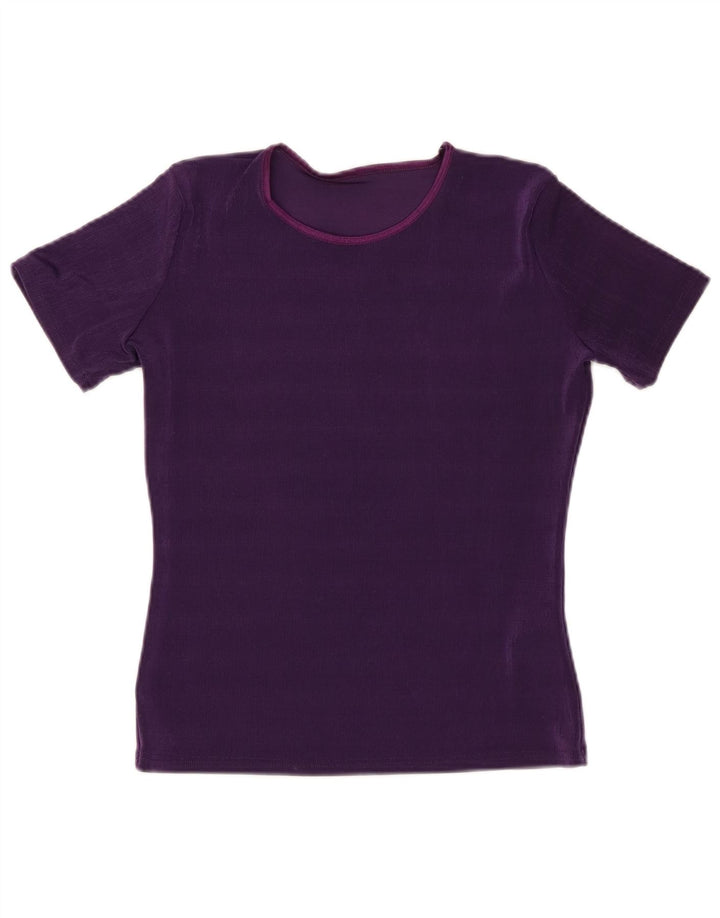 ST. BERNARD T-Shirt Femme Top UK 14 Large Violet Polyester