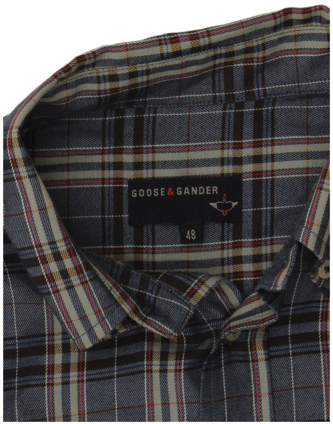 Goose & Gander Chemise en Flanelle Homme IT 48 Bleu Marine Moyen à Carreaux
