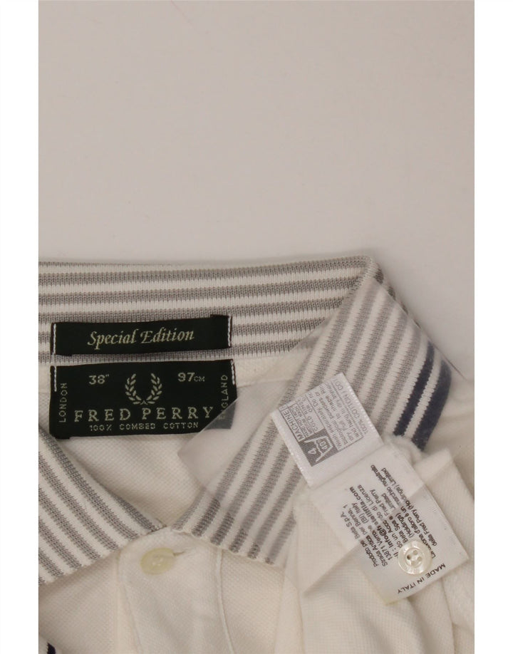 FRED PERRY Polo Homme Édition Spéciale Petit Coton Blanc