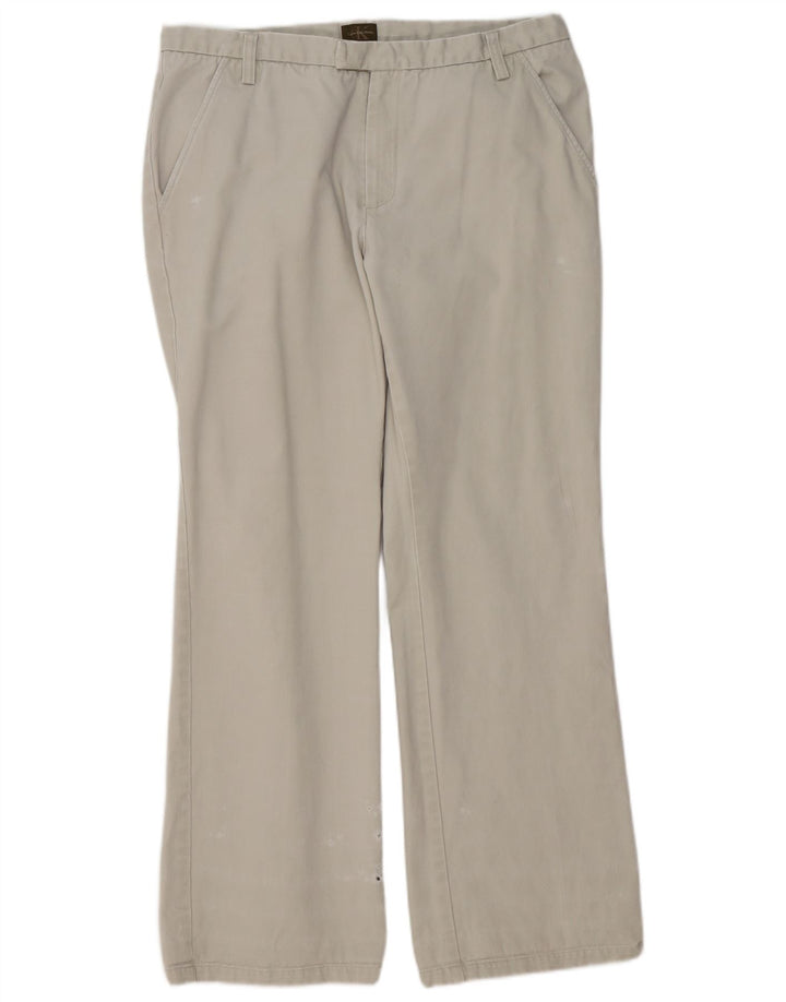 Calvin Klein Pantalon chino bootcut pour homme W34 L32 Beige