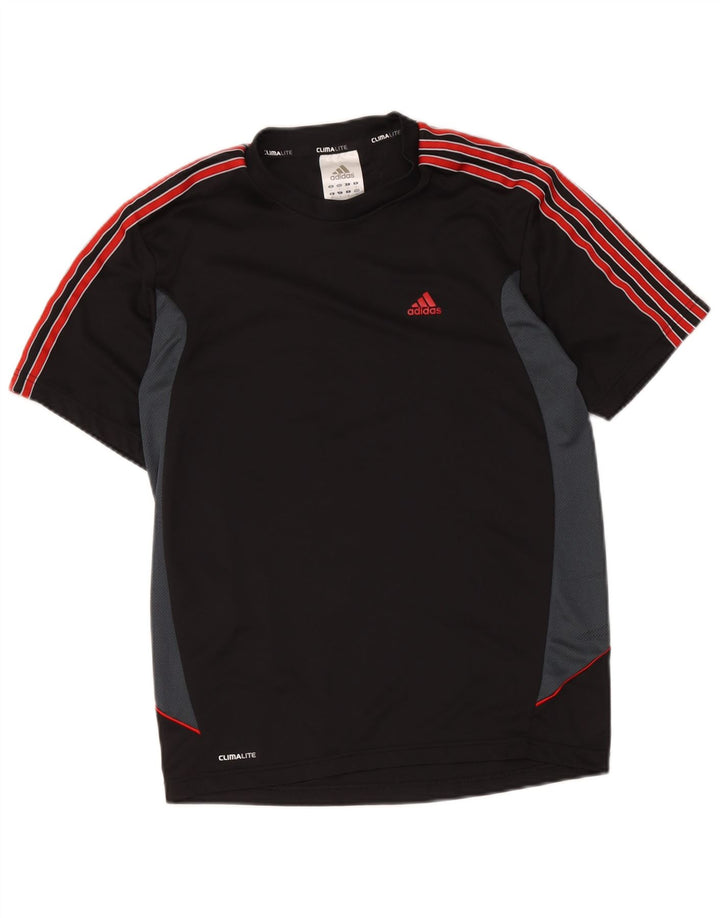Adidas Hommes Climalite T-Shirt Haut Petit Noir Colorblock Polyester