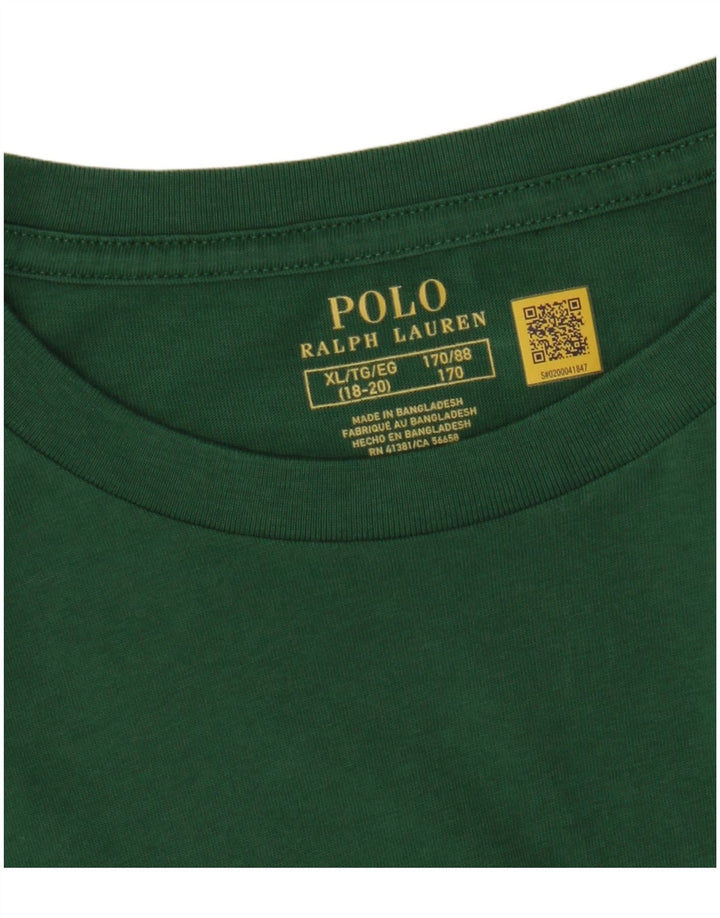 POLO RALPH LAUREN Haut Garçon Manches Longues 15-16 ans XL Vert