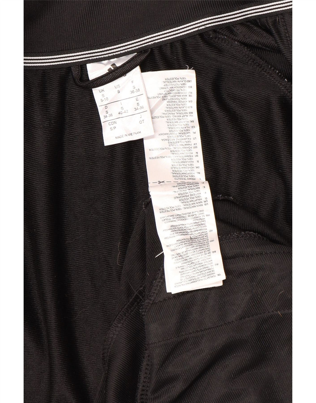 Adidas Veste de survêtement pour femme UK 8/10 Petit Noir Polyester