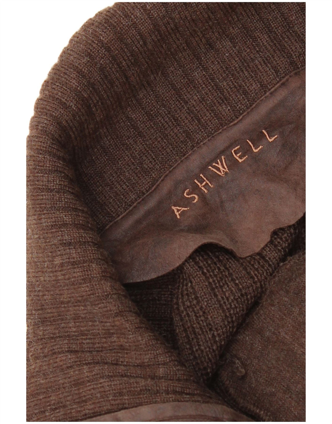 Ashwell Cardigan Homme Pull IT 50 Marron Moyen Laine Vierge
