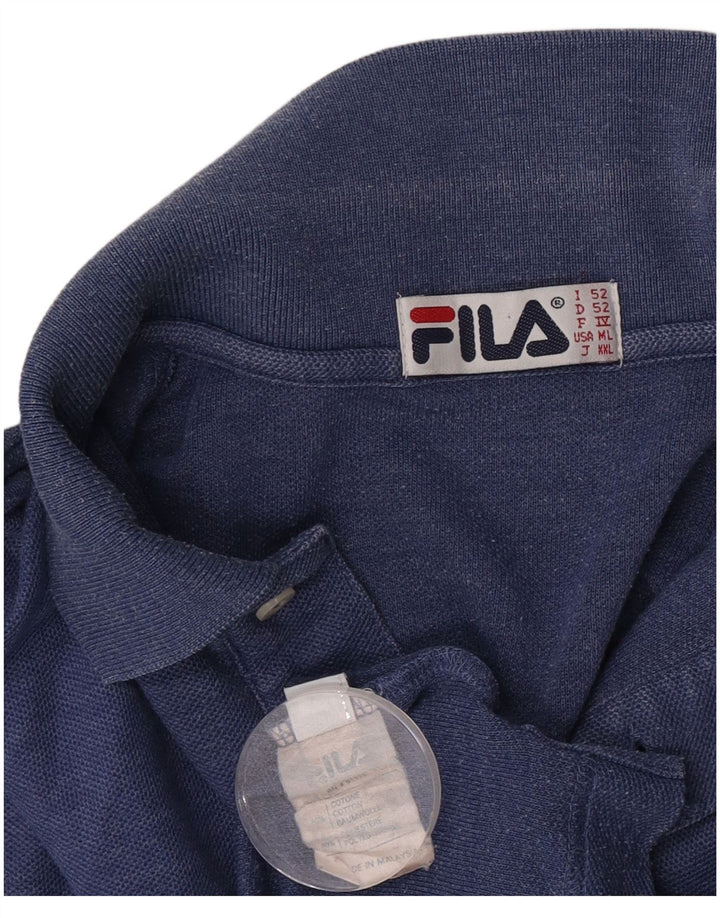 Fila Polo Homme IT 52 Large Bleu Coton