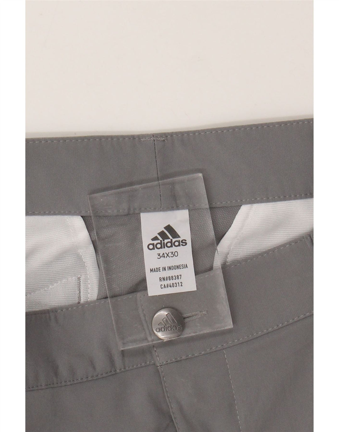 ADIDAS Pantalon Chino Slim Homme W34 L30 Gris Coton