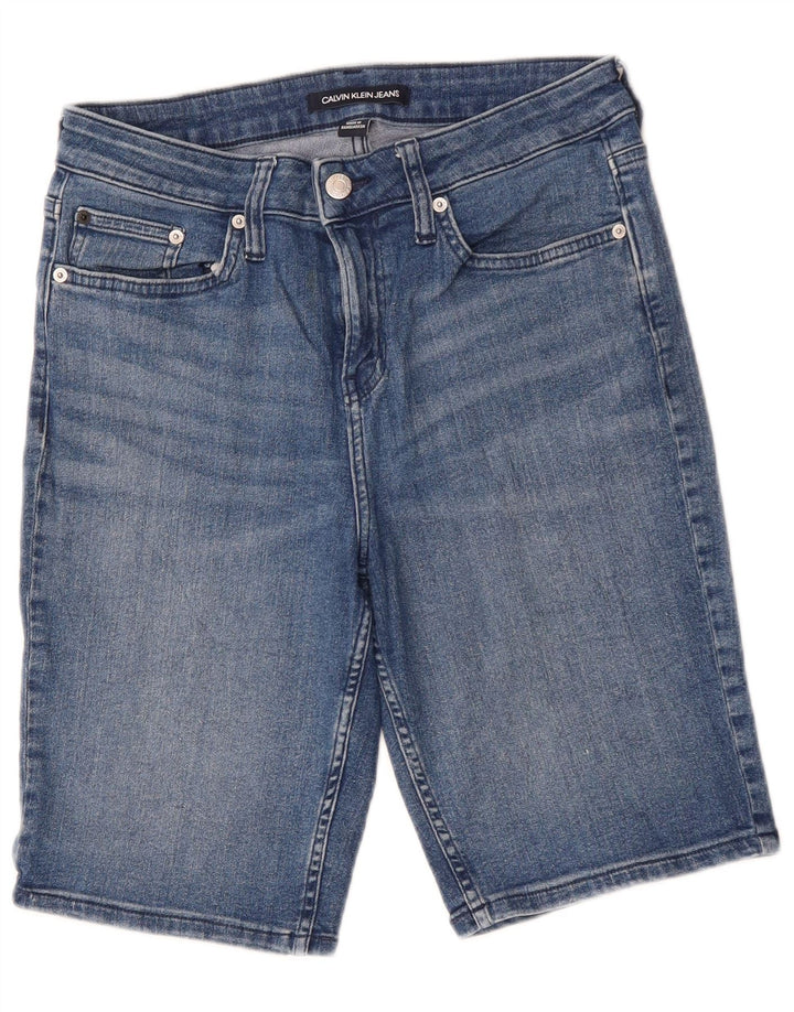 Calvin Klein Bermuda en jean pour garçon 9-10 ans W28 Bleu Coton