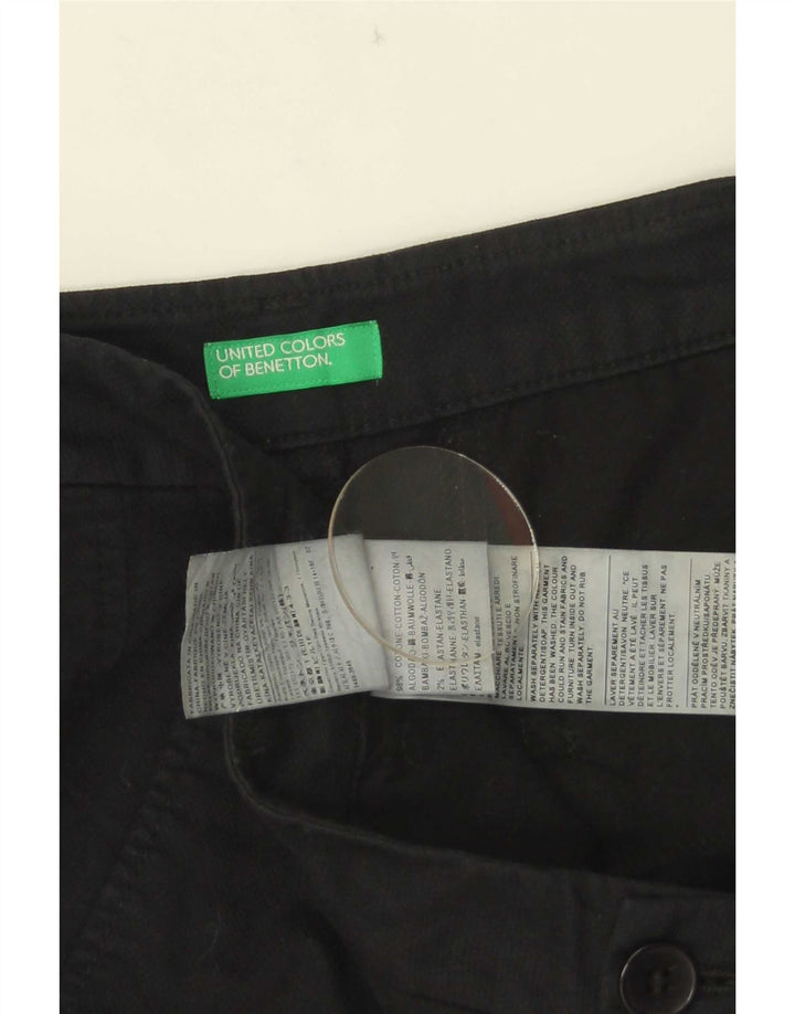 Benetton Short Chino Femme UK 12 Medium W32 Noir