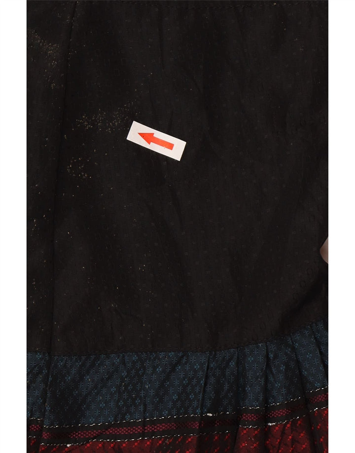 Benetton Femme Jupe Trapèze W30 Medium Noir Rayé