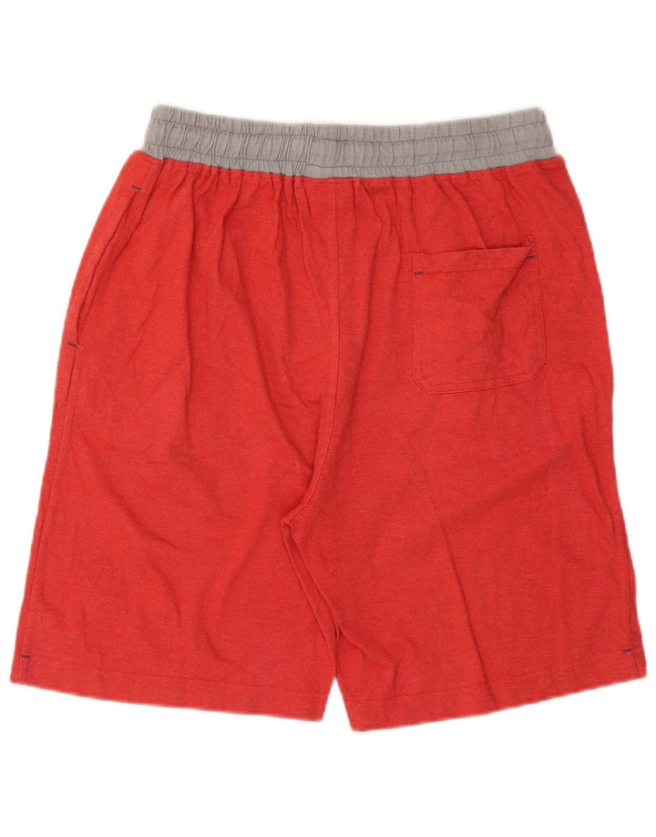 Weird Fish Short de sport pour homme en coton color block rouge Taille L