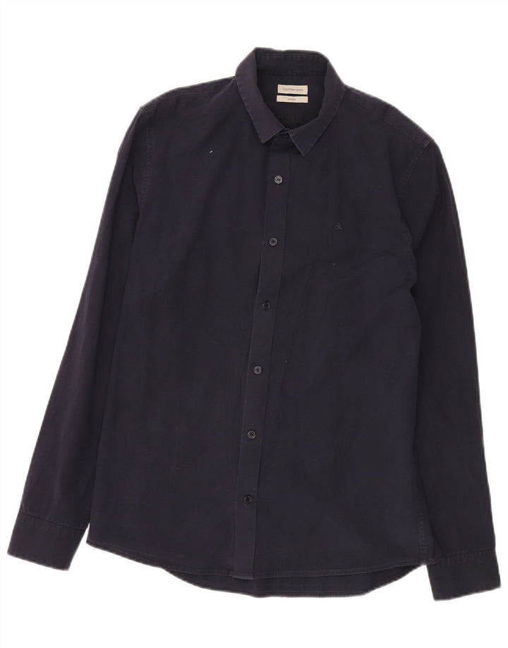 CALVIN KLEIN JEANS Chemise Homme Bleu Marine Moyen Coton