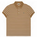 Lacoste Polo Homme Taille 4 Coton Rayé Marron Moyen