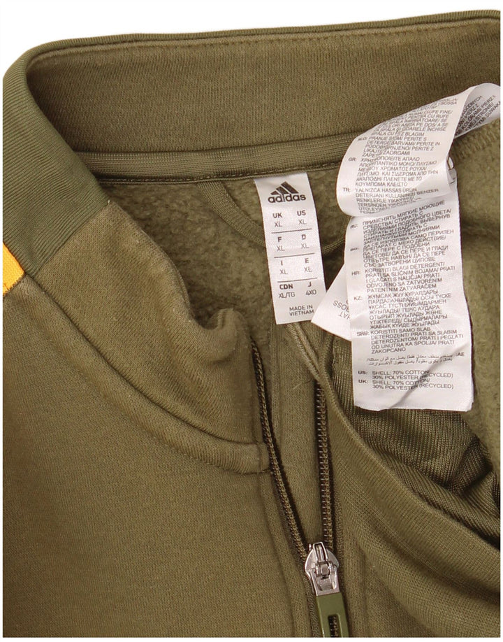 ADIDAS Veste de survêtement pour homme XL Kaki Colourblock Coton