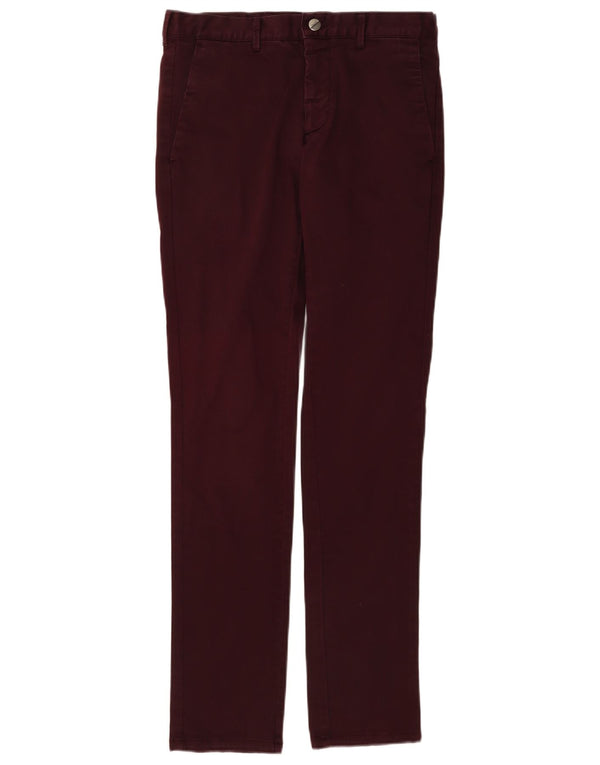 Zara Pantalon chino skinny pour homme EU 36 XS W29 L32 Bordeaux