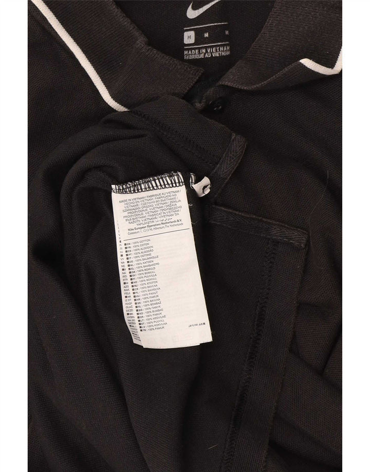 NIKE Polo Homme Coton Rayé Noir Moyen