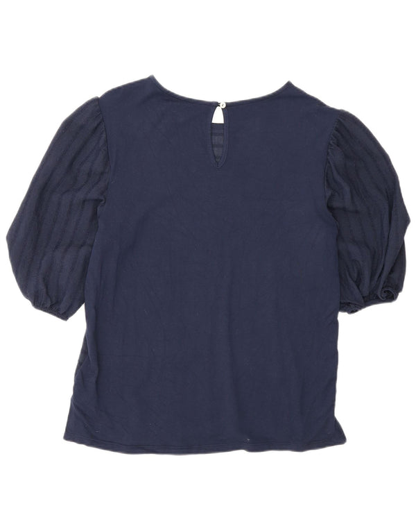 Marks & Spencer Chemisier Top UK 6 XS Bleu Marine Rayé Viscose
