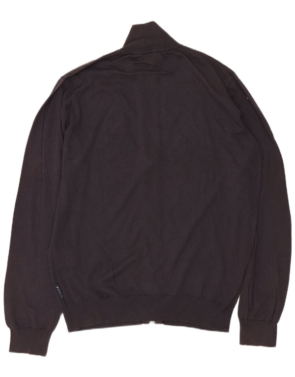 ARMANI JEANS Pull Cardigan Homme Bleu Marine Moyen Coton