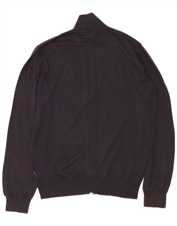 ARMANI JEANS Pull Cardigan Homme Bleu Marine Moyen Coton