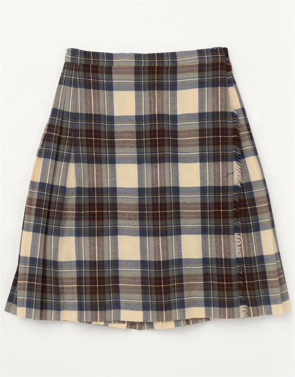 The Edinburgh Woollen Mill Jupe portefeuille pour femme UK 16 Large W30 Bleu Plaid
