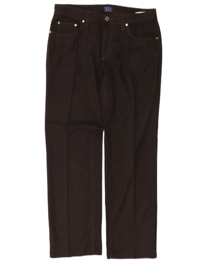 Trussardi Pantalon décontracté droit W28 L29 Marron Polyester
