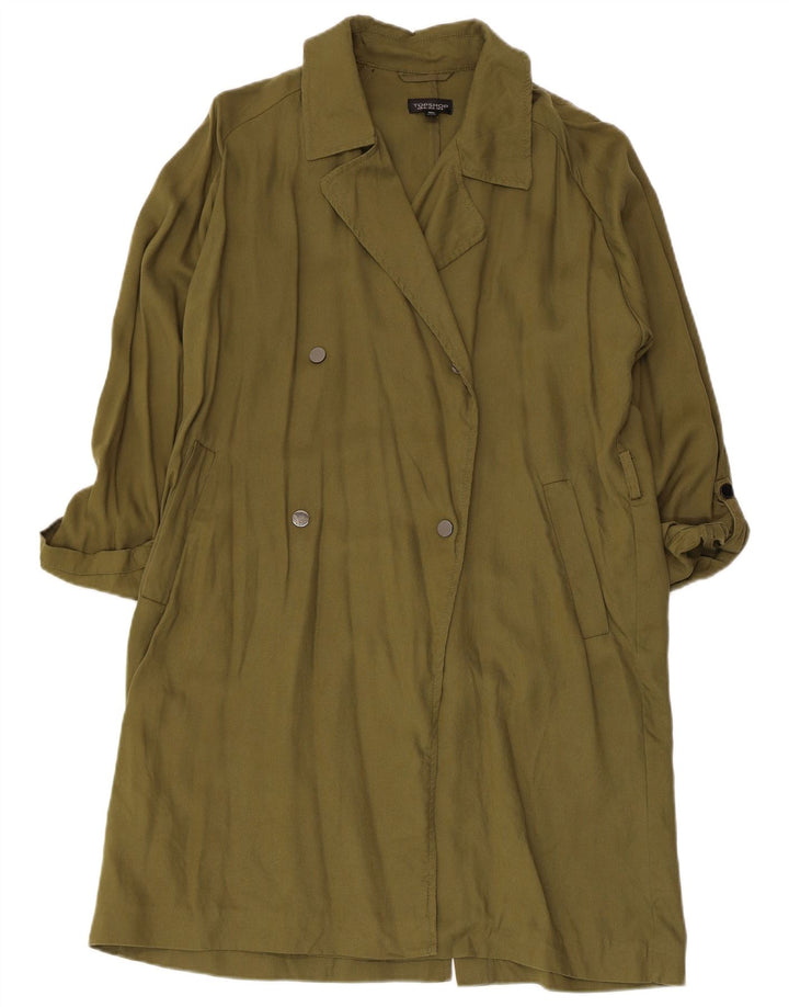 Topshop Trench-coat surdimensionné pour femme UK 12 Kaki Lyocell moyen