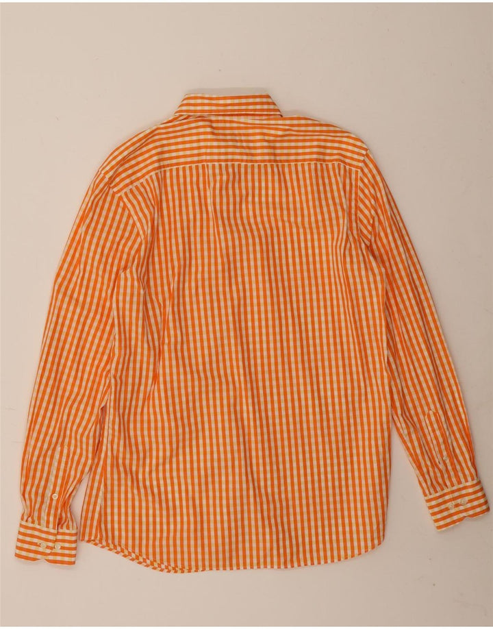 Lacoste Chemise Homme Taille 42 Grand Vichy Orange