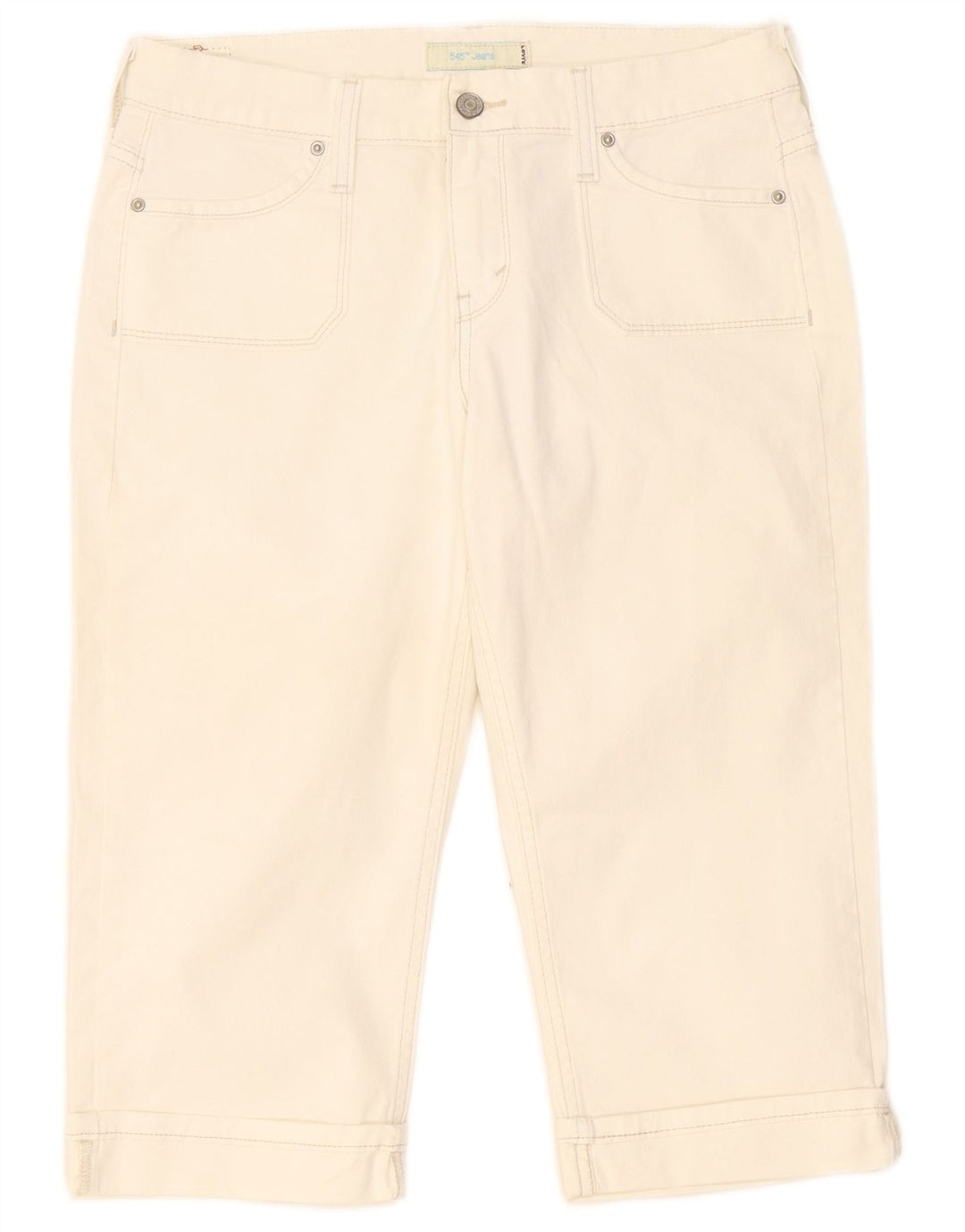 Levi's Bermuda Denim Femme US 8 Medium W32 Coton Blanc