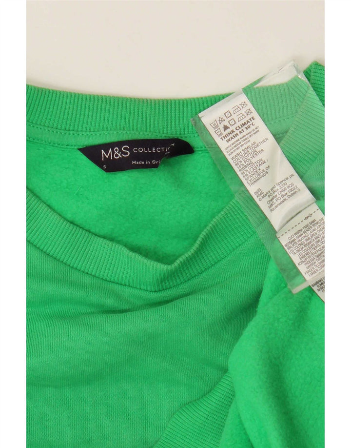 Marks & Spencer Sweat-shirt surdimensionné pour femme UK 10 Petit coton vert