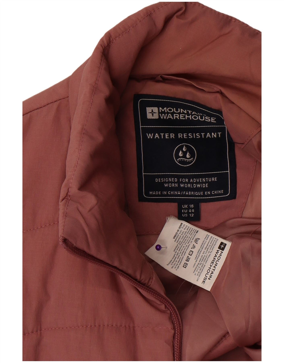 Mountain Warehouse Veste de pluie sans manches pour femme UK 16 Large Rose Polyester