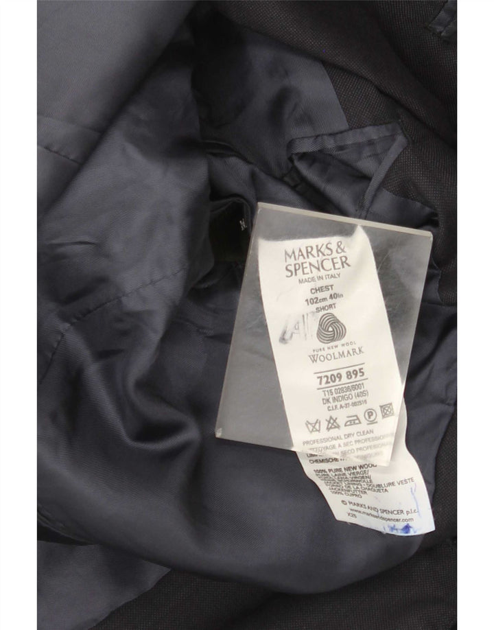 Marks & Spencer Veste blazer à 2 boutons pour homme UK 40 Bleu marine moyen