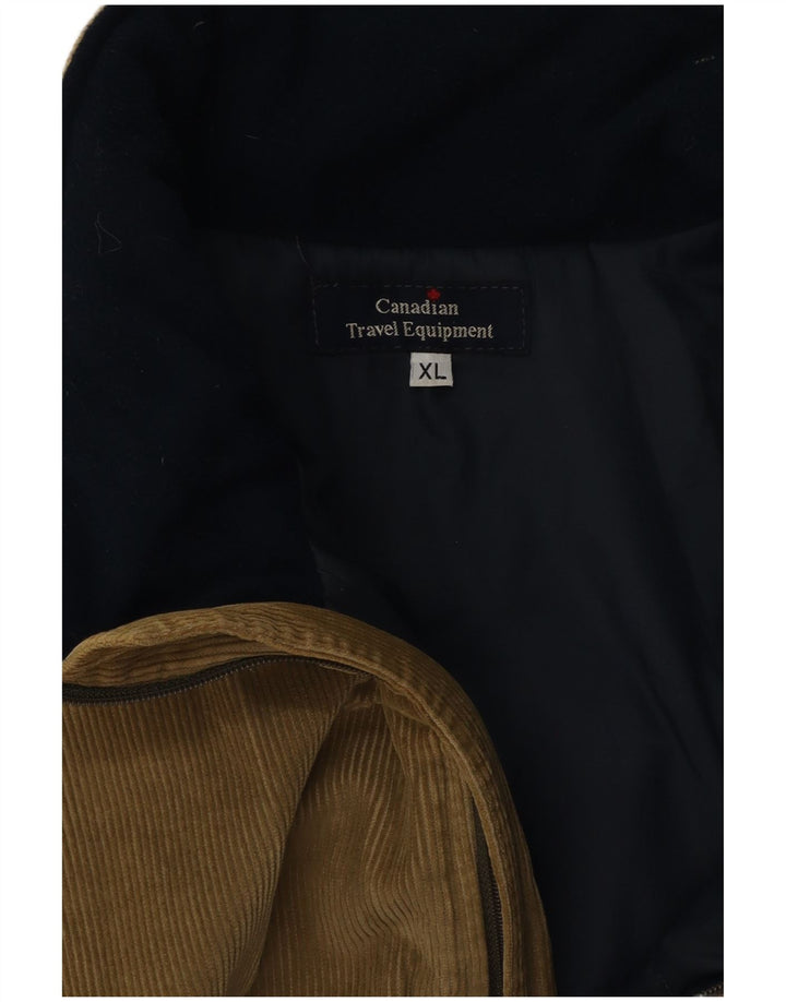 Veste canadienne en velours côtelé pour homme UK 42 XL Kaki