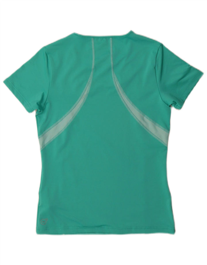 Puma T-Shirt Femme Top UK 12 Polyester Colorblock Vert Moyen